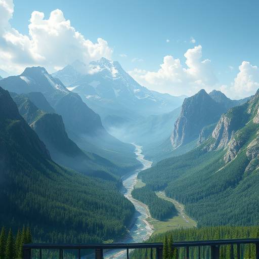 A vast, procedurally generated landscape showcasing mountains, forests, and rivers, all created by AI algorithms, demonstrating the scale and detail possible with AI-driven level design.
