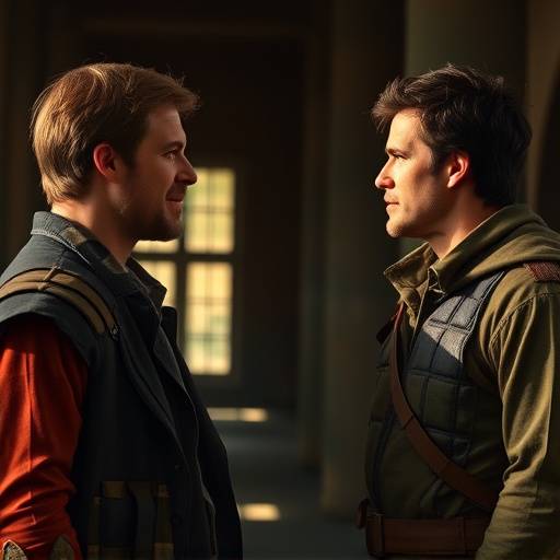 Example of AI-generated dialogue between two characters, showing dynamic back-and-forth conversation and character-specific tone.