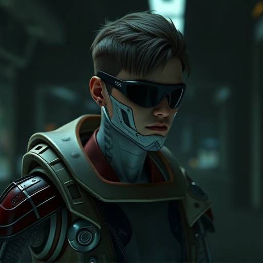 Screenshot from Cyberpunk Redemption showing a character with stiff, unnatural animations before AI enhancement.